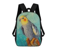 sinyumoney Parrot School Backpack Schoolbags For Girls Boys Backpack With Pocket Fashion School Bag Kids Backpack 17inch