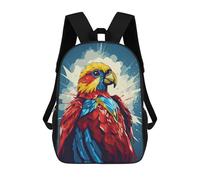 sinyumoney Parrot Superhero Backpacks Kids School Backpack School Bag 3D Printed Fashion School Bags for Boys Elementary And Middle School Students 17inch