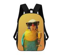 sinyumoney Party Parrot Rucksack Large School Backpack for Boys - Perfect for Travel, Work And Daily Use 17inch