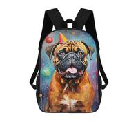 sinyumoney Party Pug Celebration Backpack School Backpack Kids School Bag Large Capacity Kids Backpack for School Rucksack 3D Book Bag Gifts for Kids 17inch