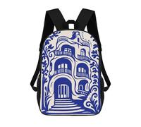sinyumoney Passeig De Gràcia Building Illustration School Bags Rucksack Casual Daypacks School Work Travel Bag for Campus Outdoor Travel Sports 17inch