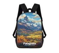 sinyumoney Patagonia Landscape Art School Backpack for Girls Backpack Water Repellent Casual Daypack Lightweight Rucksack Boy Girl School Backpack 17inch