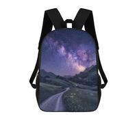 sinyumoney Path to The Stars 3D Printed 17inch Kids School Backpack School Bag Fashion Rucksacks for Boys Elementary And Middle School Students