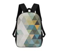 sinyumoney Pattern of Triangles 03 Backpack Kids School Backpack School Bag 3D Printed Fashion School Bag for Boys Elementary And Middle School Student 17inch