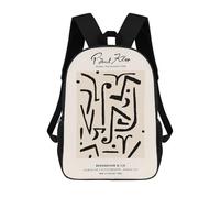 sinyumoney Paul Klee Abstract Art Backpack School Bag Business Laptop Rucksack Bag Unisex Casual Daypack for School/Work/Travel 17inch