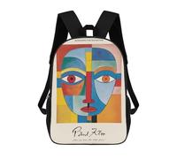 sinyumoney Paul Klee Colorful Face Rucksack Water Resistant Computer Rucksack for Campus Outdoor Travel Sports 17inch