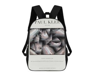 sinyumoney Paul Klee Crystal Gradation Abstract Art Rucksack Lightweight Casual Daypack School Backpacks for Teenage Girls Boys Women Men 17inch