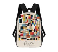 sinyumoney Paul Klee Modern Art Backpack School Bag School Secondary High School College Backpack Travel for Girls Boys Teenage 17inch