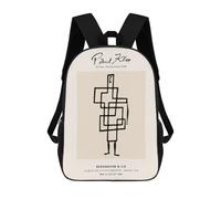 sinyumoney Paul Klee Prince School Backpack Lightweight Airport College Students Back Pack for Girls Boys Teenage 17inch