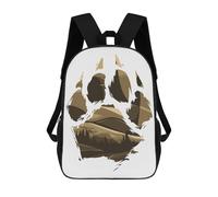 sinyumoney Paw Print Landscape School Bags Water Resistant Travel Backpack Computer Bag for School/Work/Travel 17inch