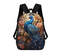 sinyumoney Peacock Art Noveau Backpack School Backpack Kids School Bag Large Capacity Kids Backpack for School Rucksack 3D Book Bag Gifts for Kids 17inch