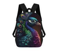 sinyumoney Peacock Color School Backpack Business Laptop Rucksack Bag Unisex Casual Daypack for Men/Women 17inch