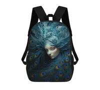 sinyumoney Peacock Feather Dreamscape -1 Backpack School Rucksack Casual Daypacks School Work Travel Bag for Camping Outdoor Adventures And Daily Travel 17inch