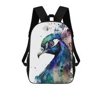 sinyumoney Peacock Feather School Backpack Business Laptop Rucksack Bag Unisex Casual Daypack for Men/Women 17inch