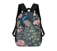 sinyumoney Peacock Garden Art Print Rucksack Water Resistant Computer Rucksack for Camping Outdoor Adventures And Daily Travel 17inch