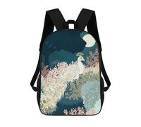 sinyumoney Peacock Garden II Backpack School Travel College Rucksack Backpacks for Campus Outdoor Travel Sports 17inch