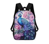 sinyumoney Peacock in Bloom School Bags Business Laptop Rucksack Bag Unisex Casual Daypack for Boys/Girls/Teenagers 17inch