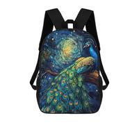 sinyumoney Peacock Under Starry Night Backpack School Bag Travel College Rucksack Backpacks for Camping Outdoor Adventures And Daily Travel 17inch