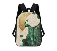 sinyumoney Peacock with Golden Accents School Backpack Work Business College School for School/Work/Travel 17inch