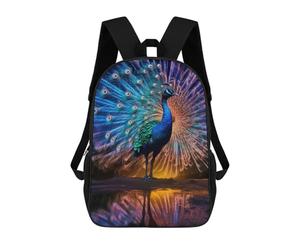 sinyumoney Peacock's Majestic Display Rucksack Computer Rucksack for School/Work/Travel for Girl, Teen Girls 17inch