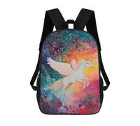 sinyumoney Pegasus in Rainbow Sky School Backpack Secondary Causal Travel High School Bags for Camping Outdoor Adventures And Daily Travel 17inch