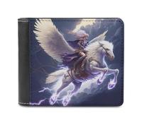 sinyumoney Pegasus in Stormy Skies 3D Print Wallet Holds Bills Credit RFID Blocking Banknote Compartments Purse Youth Guys 11.7cm*9.5cm