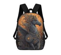 sinyumoney Pegasus Mythical World Backpack School Bag Secondary Causal Travel High School Bags - Perfect for Travel, Work And Daily Use 17inch