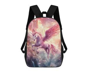 sinyumoney Pegasus Unicorn Fantasy Art Backpack School Bag Water Resistant School Bag Business Backpack for Boys/Girls/Teenagers 17inch