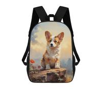 sinyumoney Pembroke Welsh Corgi Backpack School Water Resistant Computer Rucksack for Men/Women 17inch