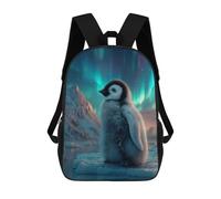 sinyumoney Penguin Aurora Ice Landscape School Backpack Business Laptop Rucksack Bag Unisex Casual Daypack for Men, Women & Teenage Boys 17inch