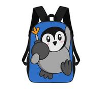 sinyumoney Penguin Bomber Backpacks Kids Student Schoolbag 3D Printed Backpacks Elementary And Middle School Students Backpacks for Boys Girls 17inch