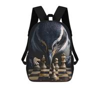 sinyumoney Penguin Chess Children's Backpacks School Backpack 3D Printed Backpack for Kids Travel Rucksacks Book Bags Kids School Bag 17inch