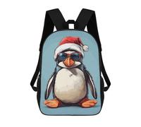 sinyumoney Penguin Christmas Backpack School Bag Water Resistant Computer Rucksack for Campus Outdoor Travel Sports 17inch