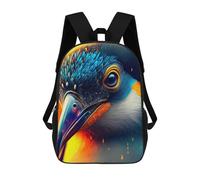 sinyumoney Penguin Colorufl Animal Backpack School Bag Water Resistant Travel Backpack Computer Bag for Girls Boys Teenage 17inch