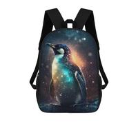 sinyumoney Penguin in Space -1 Backpack School Large School Backpack for Boys for Teenage Girls Boys Women Men 17inch