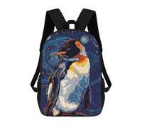 sinyumoney Penguin in Starry Night Style Children's Backpacks 17inch School Backpack 3D Printed Bag Bookbag for Kids Travel Rucksacks Boy Girl Book Bags Kids School Bag