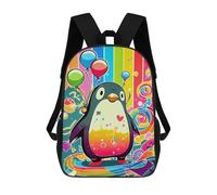 sinyumoney Penguin Kids School Backpack Lightweight Airport College Students Back Pack for Teenage Girls Boys Women Men 17inch