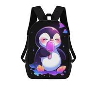sinyumoney Penguin Loves Popsicles School Backpack Lightweight Casual Daypack School Backpacks for Boys/Girls/Teenagers 17inch