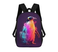 sinyumoney Penguin Neon Rucksack Water Resistant School Bag Business Backpack for Men, Women & Teenage Boys 17inch
