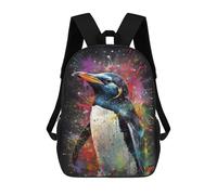 sinyumoney Penguin Painting Backpack 3D Printed School Bag For Boys High Capacity Travel Backpacks Book Bags Boys School Bag Mochila 17inch