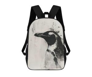sinyumoney Penguin Painting Backpack School Bag Travel College Rucksack Backpacks for Boys/Girls/Teenagers 17inch