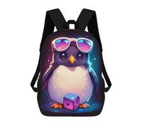 sinyumoney Penguin Shades And Dice Backpack School Business Durable Laptop Bag for Camping Outdoor Adventures And Daily Travel 17inch