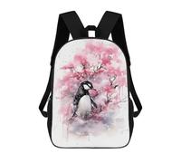 sinyumoney Penguin Watercolor Backpack School Lightweight Schoolbag Dayback Bookbag College for Men/Women 17inch