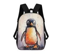 sinyumoney Penguin Watercolor School Bags Work Laptop Backpack Rucksack Bag- Perfect for Travel, Work And Daily Use 17inch