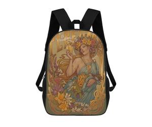 sinyumoney PERFUME Art Nouveau Children's Backpacks School Backpack 3D Printed Backpack for Kids Travel Rucksacks Book Bags Kids School Bag 17inch