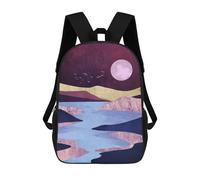 sinyumoney Periwinkle River Backpack School Large Water Resistant Laptop Backpack for School/Work/Travel 17inch