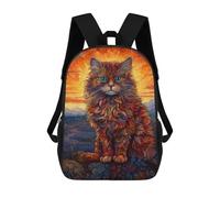 sinyumoney Persian Cat 3 Children's Backpacks School Backpack 3D Printed for Kids Travel Rucksacks Book Bags Kids 17inch School Bag