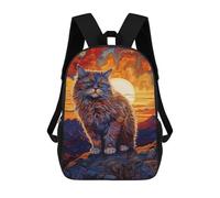 sinyumoney Persian Cat 4 Backpack School Daypacks Business Backpack Water Resistant Bookbag for Girls Boys Teenage 17inch