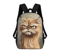 sinyumoney Persian Cat Caricature School Backpack for Girls Backpack Water Repellent Casual Daypack Lightweight Rucksack Boy Girl School Backpack 17inch