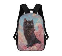sinyumoney Persian Cat with Pink Wings Persian Cat Angel School Backpack Large Water Resistant Laptop Backpack for Teenage Girls Boys Women Men 17inch